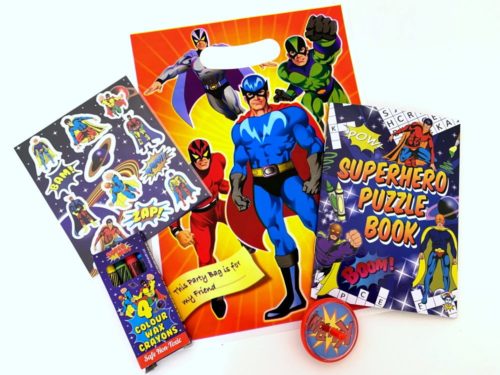 Superhero filled party bag