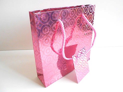 Pink Holographic Gift Bag