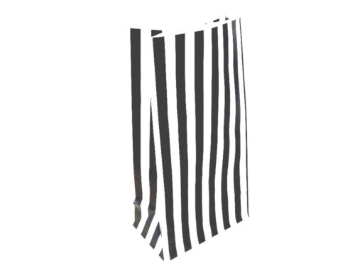 Black Candy Stripe Paper Bag