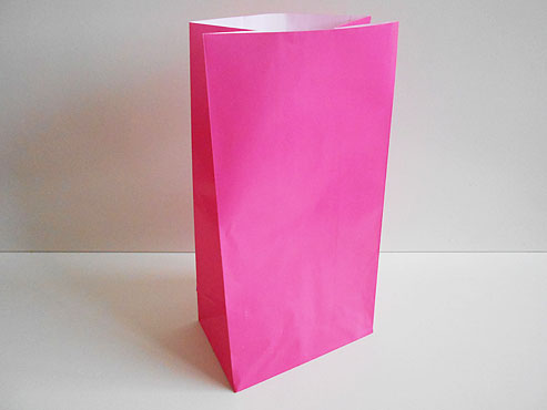 Hot Pink Paper Party Bag (26x13x9)