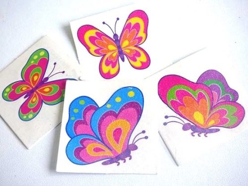Single Glitter Butterfly  Tattoo