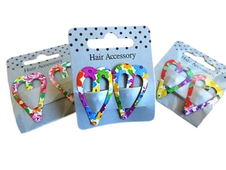 Heart Floral Hair Clips