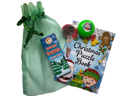 Organza Christmas Filled Green Bag