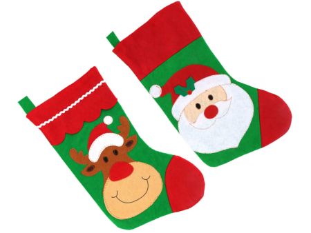 Santa & Rudolph Christmas Stocking