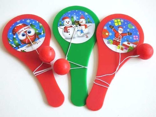 Jolly Christmas Paddle Bat & Ball