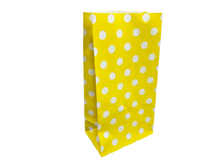 Yellow Polka Dot Paper Bag