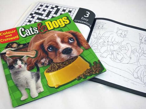 Cats & Dogs Colour and Crossword